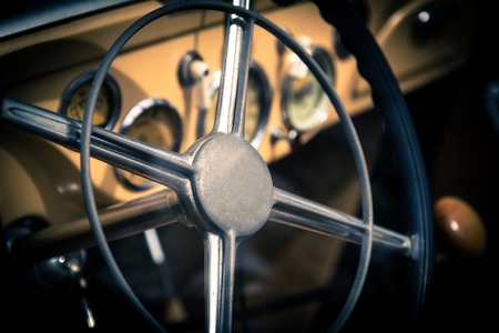 Retro interior vintage automobileの写真素材