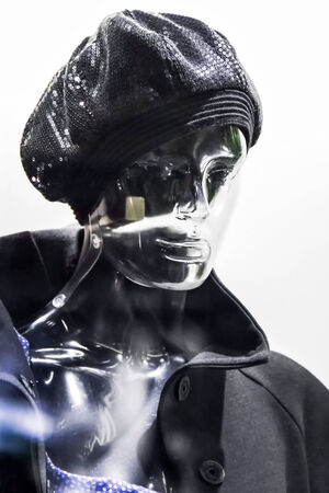 Female  translucent mannequin with hatの写真素材