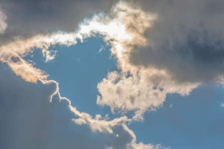 Clouds on blue sky backgroundの写真素材