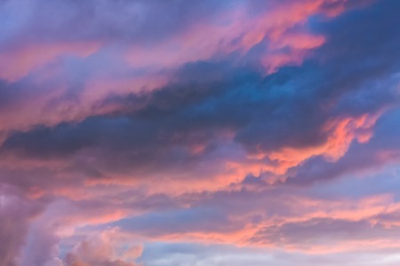 Natural dramatic sky with stormy cloudsの写真素材