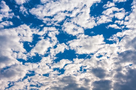 White clouds on blue sky backgroundの写真素材