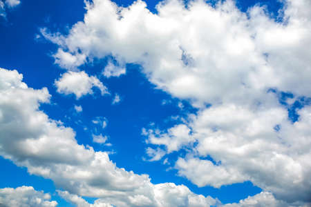 White clouds on blue sky backgroundの写真素材