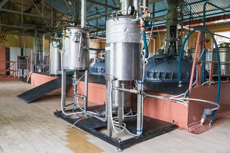 Tank equipment. Pharmaceutical and chemical industry. Manufacture on plantの写真素材