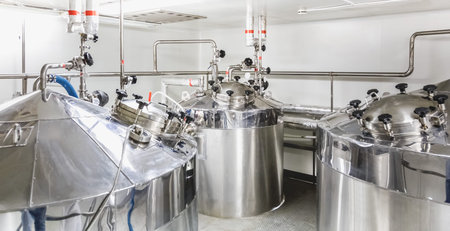 Water boiler or tank on pharmaceutical industry or chemical plant