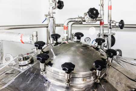 head of water boiler or tank on pharmaceutical industry or chemical plant