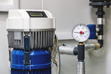 Manometer on pharmaceutical industry or chemical plantの写真素材