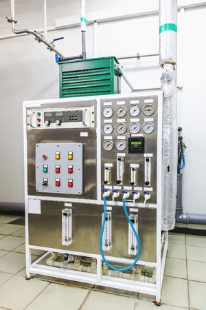 Control panel equipment on water conditioning or distillation room on pharmaceutical industry or chemical plantの写真素材