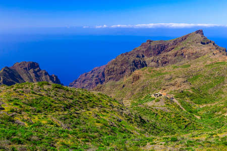 Rocky Mountains landscape on Tenerife Canary island in Spain at Dayの写真素材