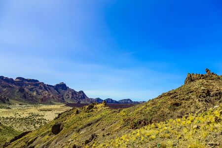 Mountains landscape on Teide National Park on Tenerife Canary island in Spain at Dayの写真素材