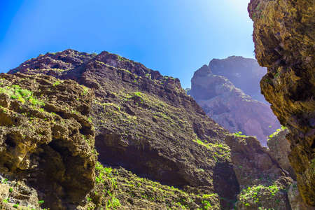 Rocky Mountains on Tenerife Canary island in Spain at Dayの写真素材