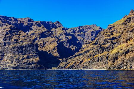 Los Gigantes Rock Mountains on Tenerife Canary Island in Spainの写真素材