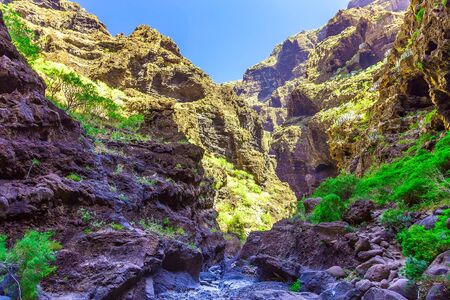 Rocky Mountains on Tenerife Canary island in Spain at Dayの写真素材