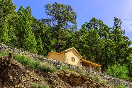 Small Building in Mountains on Tenerife Island in Spainのeditorial素材
