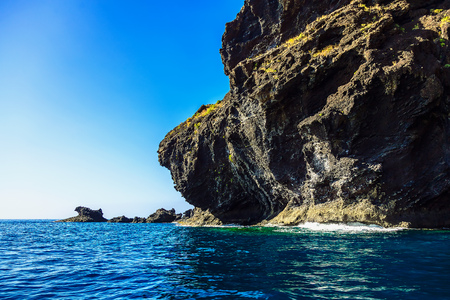 Los Gigantes Rock Mountains on Tenerife Canary Island in Spainの写真素材