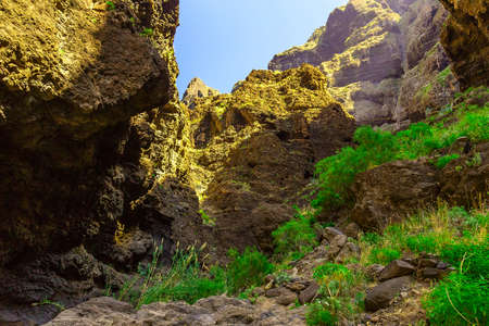 Rocky Mountains on Tenerife Canary island in Spain at Dayの写真素材