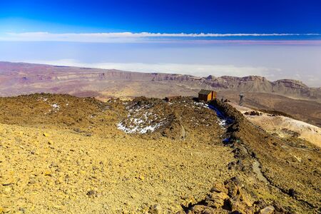 View on Teide National Park Landscape from Top of Volcano and the highest place in Europe on Tenerife Canary Island in Spainの写真素材