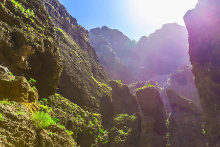 Rocky Mountains on Tenerife Canary island in Spain at Dayの写真素材