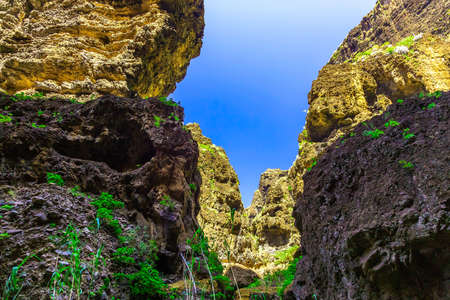 Rocky Mountains on Tenerife Canary island in Spain at Dayの写真素材