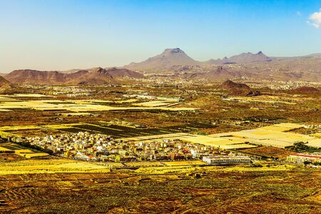 City on Tenerife Canary Island Aerial Viewの写真素材