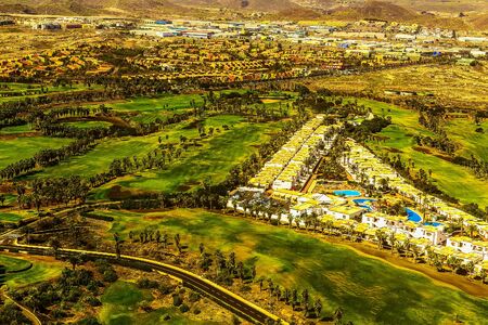 City on Tenerife Canary Island Aerial Viewの写真素材