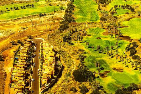 City on Tenerife Canary Island Aerial Viewの写真素材