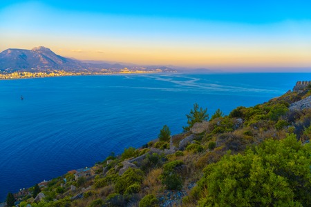 View from above on Coast or Shore in Alanya, Turkeyの写真素材