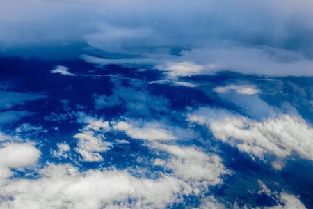 Cloudscape View above the Clouds from air planeの写真素材