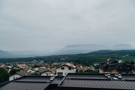 village at mountainsの写真素材