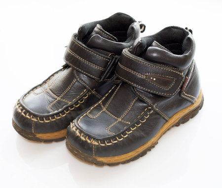 Children's boots on a white background