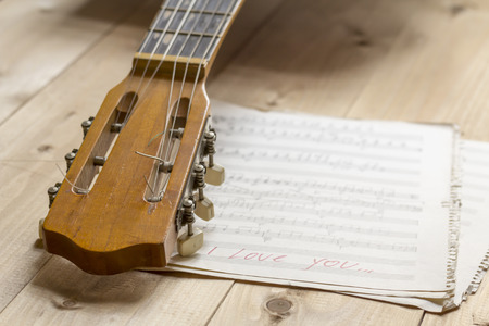 Guitar sheet musicの写真素材