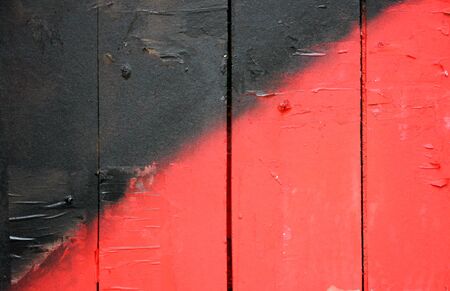 Wooden texture background with colorful paintの写真素材