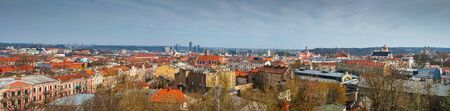 Vilnius Panorama on a sunny day with a bird's-eye viewの写真素材