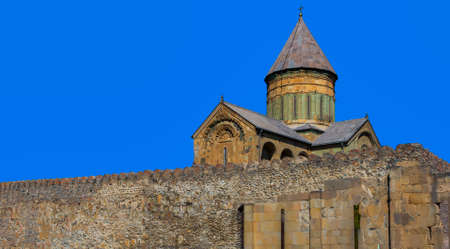 Fragment of the Svetitskhoveli Cathedral in the ancient Georgian city of Mtskhetaの写真素材