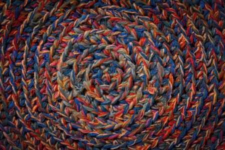 The texture of colored knitted fabricの写真素材