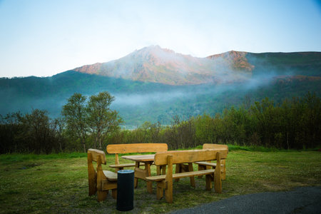 camping placeの写真素材