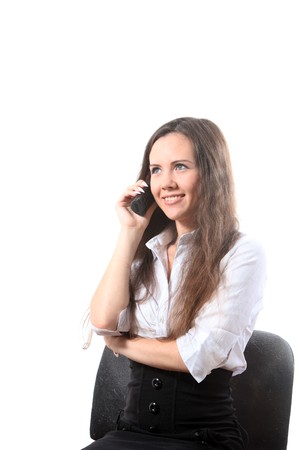 Businesswoman speak by phoneの写真素材