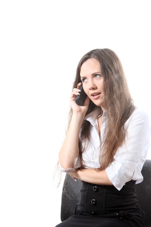 Businesswoman speak by phoneの写真素材