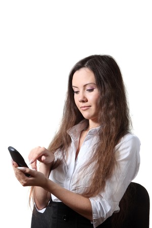 Businesswoman speak by phoneの写真素材