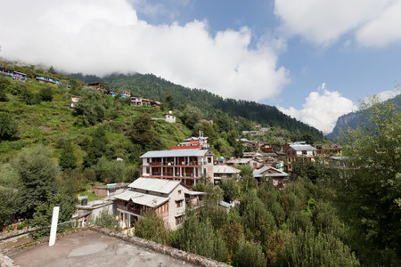 The view to the city Manali. India. Himalayas