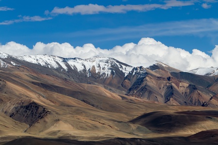 Snow mountains in Indian Hymalayasの写真素材