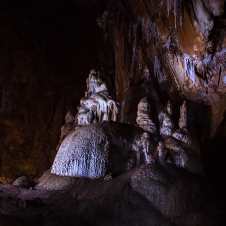 Crimean cave Cristalnaya in the Karadag forestの写真素材