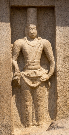 Ancient Rock Temple, Five Rathas , Mamallapuram, Tamil Nadu Indiaの写真素材