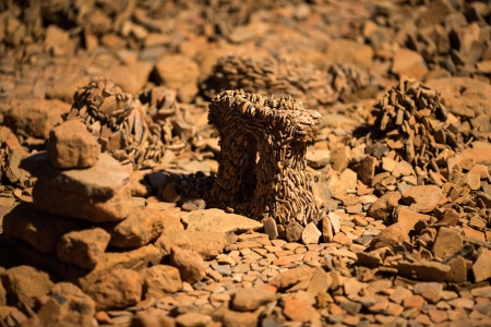 Abstract world made of small stonesの写真素材