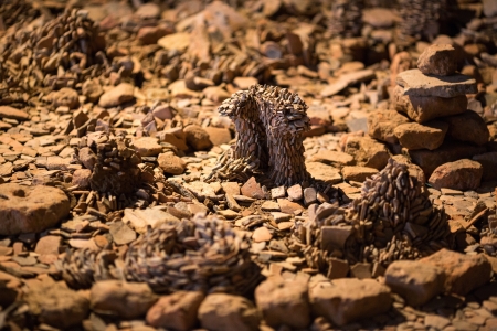 Abstract world made of small stonesの写真素材