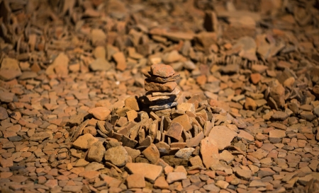 Abstract world made of small stonesの写真素材