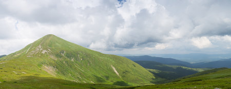 Summer panorama of Montenegrin mountain range