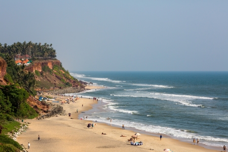 Varkala beach view. Kerala. India.の写真素材