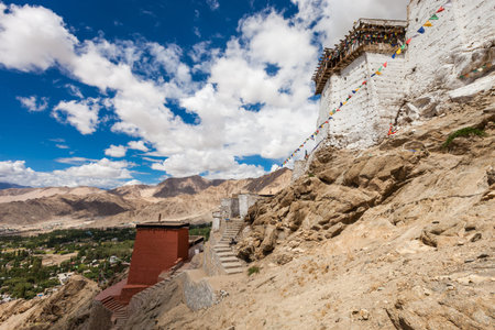 Palace in Leh. Ladakh province. The Indian Himalayasの写真素材