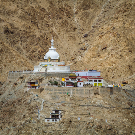 Gompa near a Buddhist monastery. Ladakh province. Indiaの写真素材
