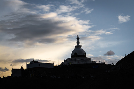 Gompa near a Buddhist monastery. Ladakh province. Indiaの写真素材